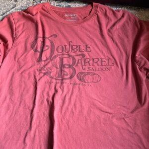 Old Navy Men's Red Double Barrel Saloon Tee